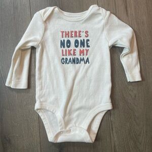 6 month long sleeve onesie There’s no one like my grandma